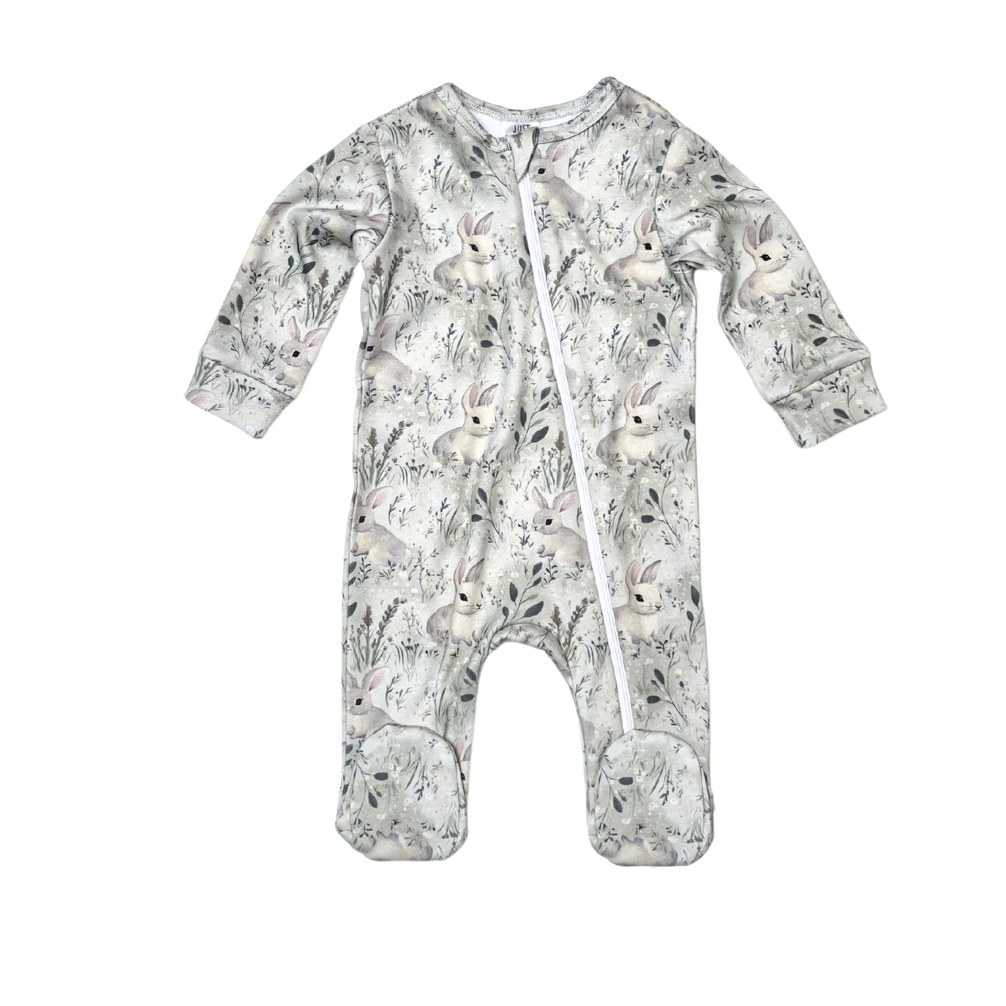 Sage Meadow Bunny Zip Babygrow