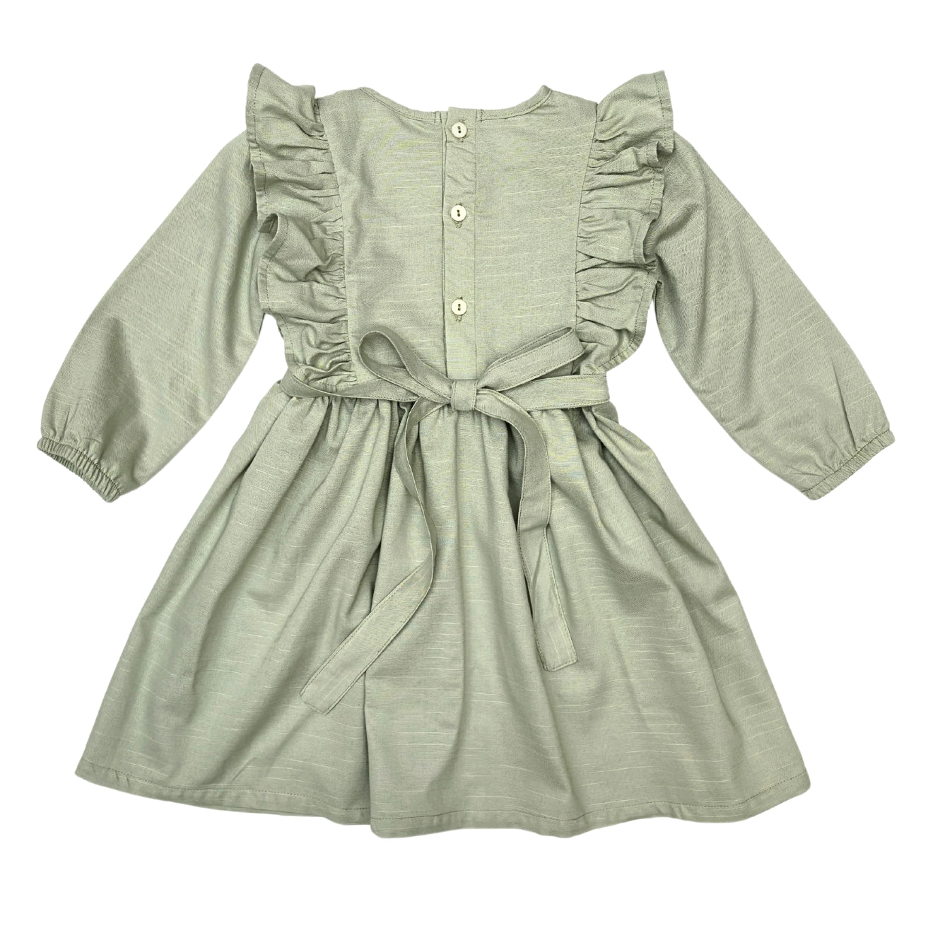 Long Sleeve Mint Frill Dress