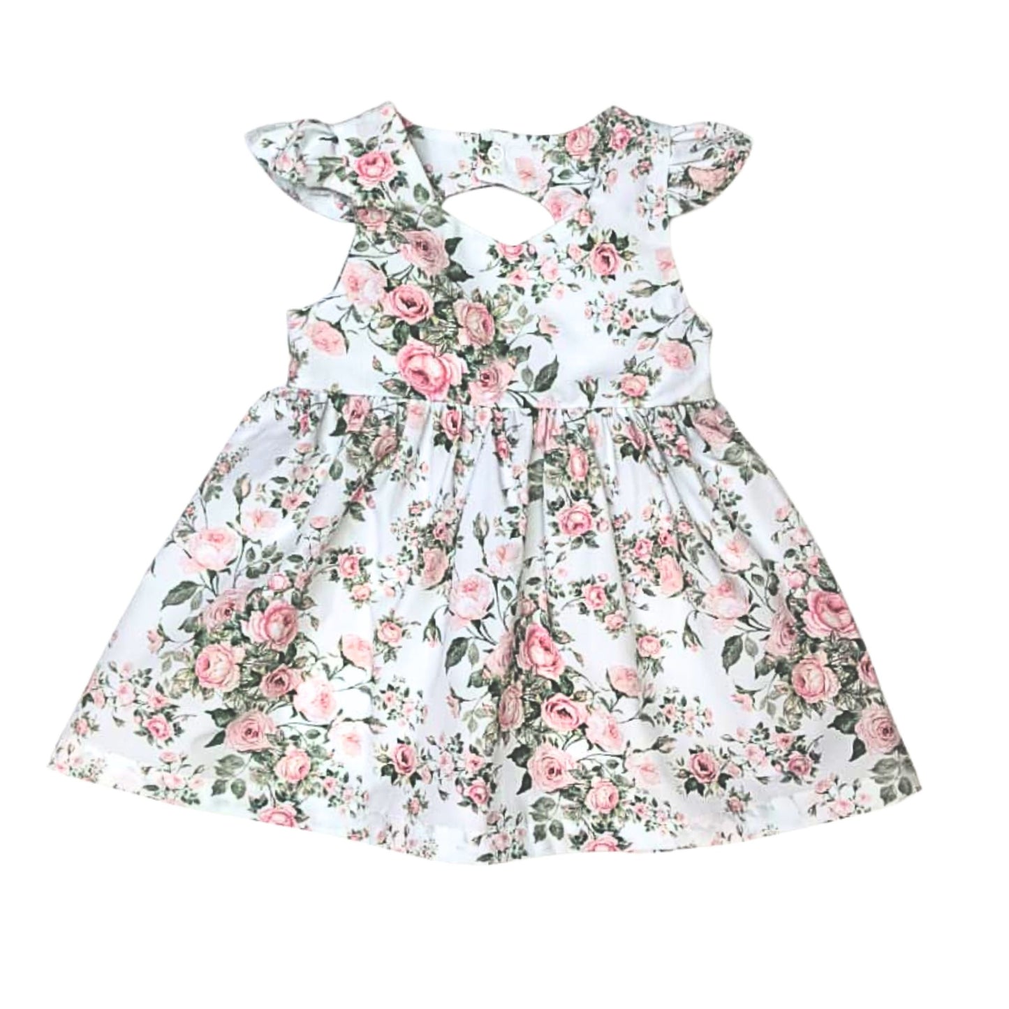 Party Dress Mint/Pink Roses
