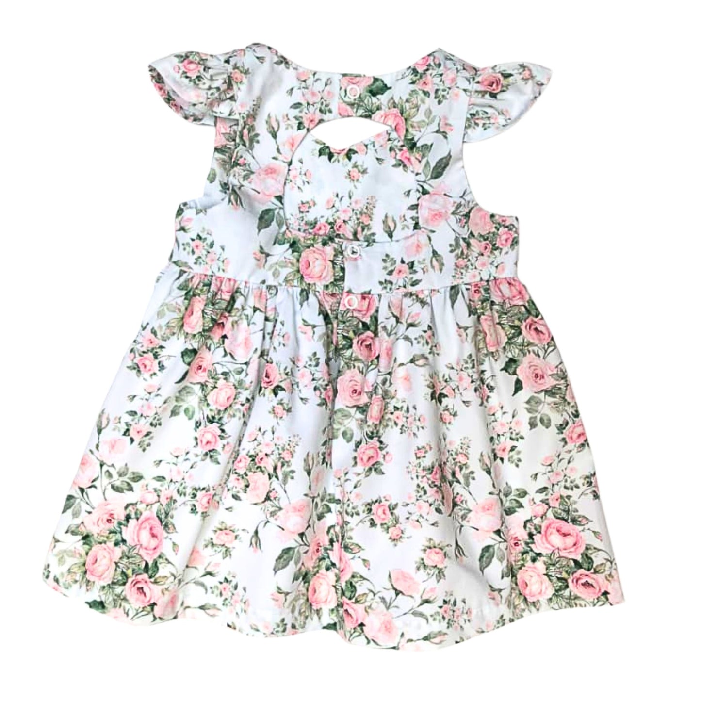 Party Dress Mint/Pink Roses