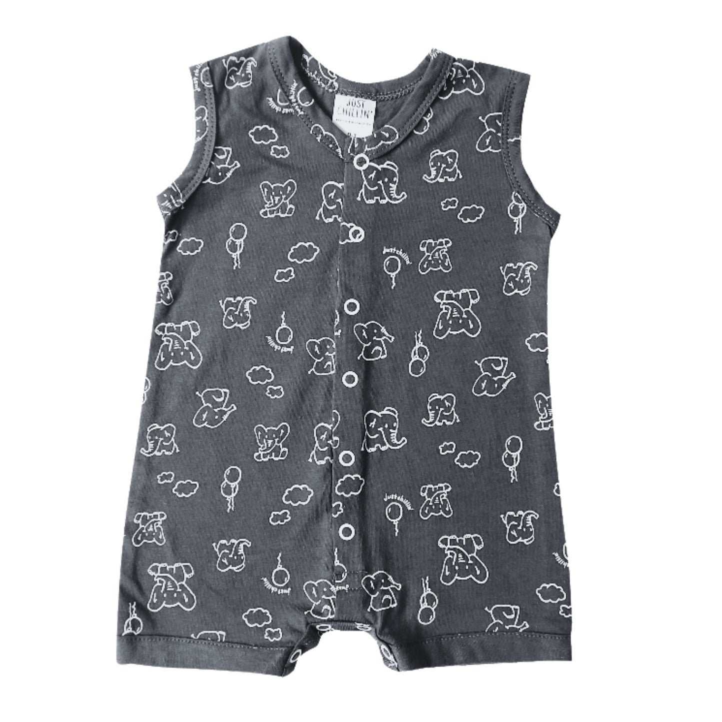 Charcoal Elephant Onesie
