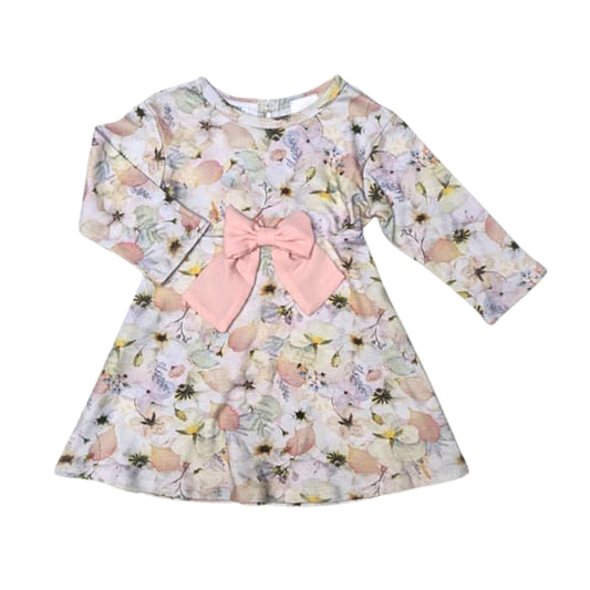 Long Sleeve Pressed Flowers Dress