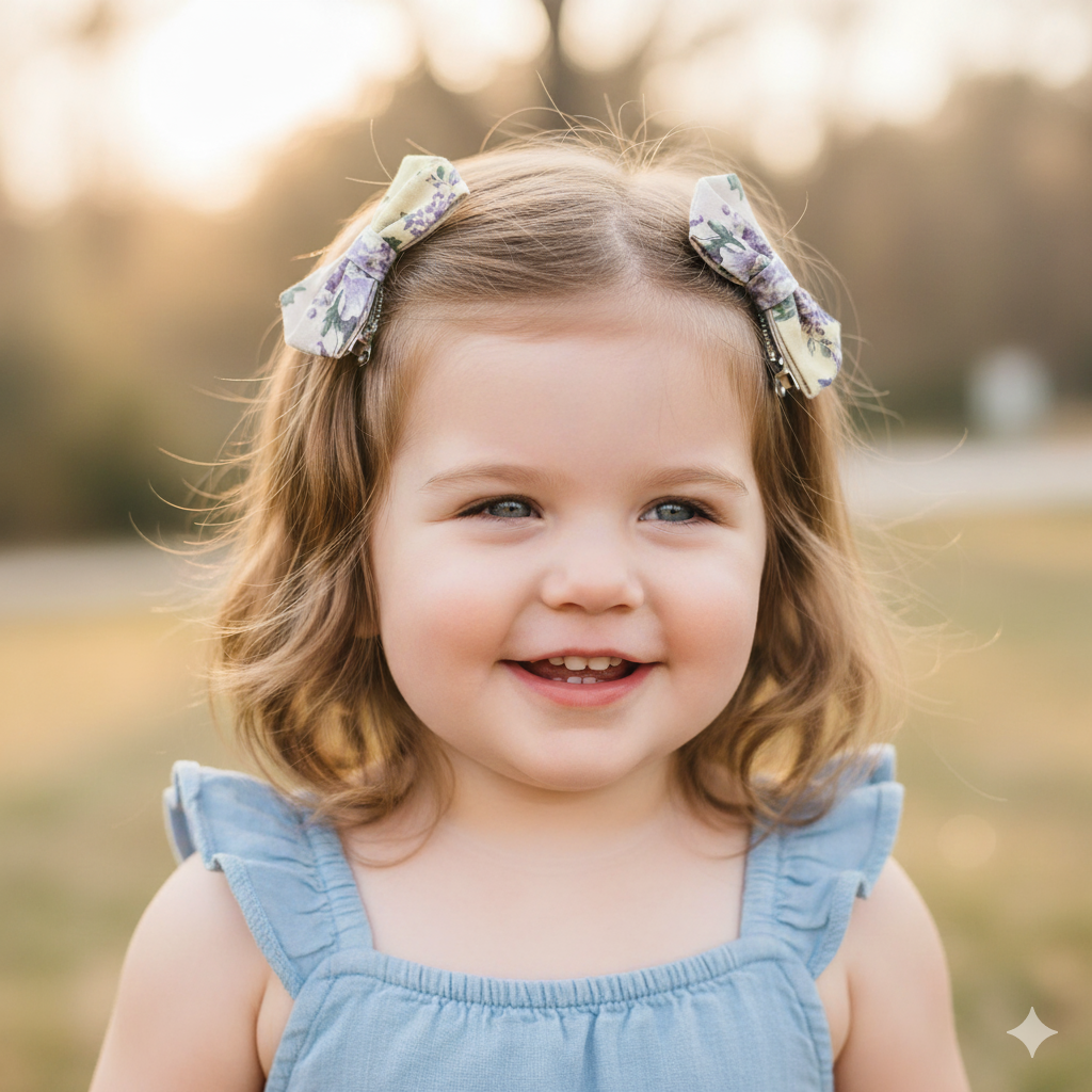 Yellow Lilac Hair Clips
