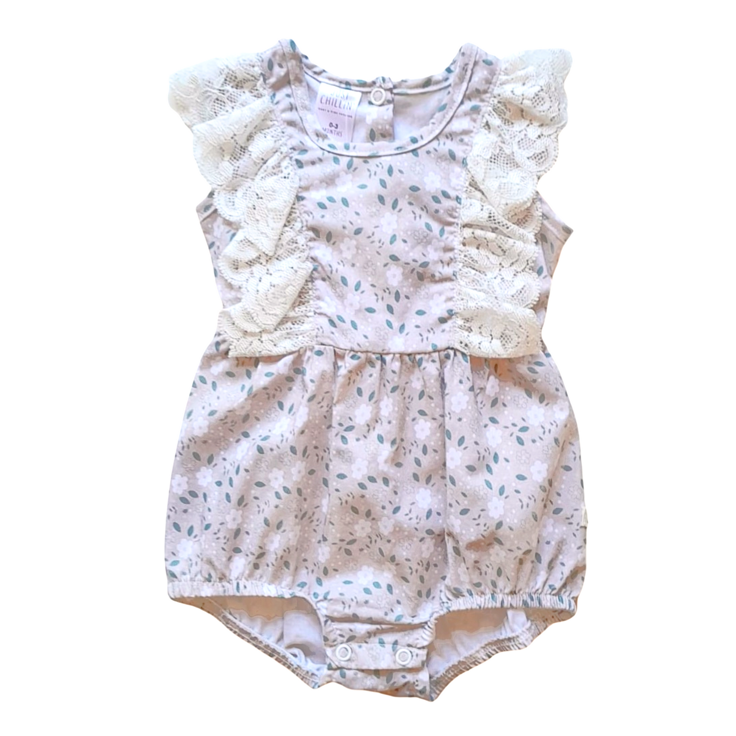Little Leaves Frill Onesie